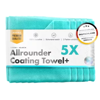  ChemicalWorkz Allrounder Coating Towel Bevonat Törlőkendő 350Gsm 40×40cm 5db Türkiz
