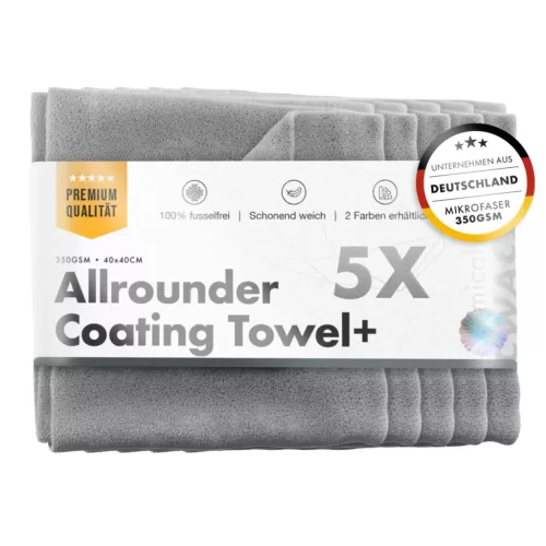 ChemicalWorkz Allrounder Coating Towel Bevonat Törlőkendő 350Gsm 40×40cm 5db Szürke