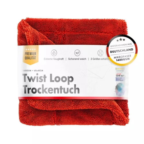 Premium Szárítókendő 1400GSM 40×40Red Shark Twisted Towel