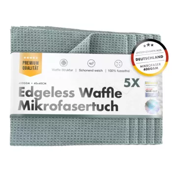   Üvegtisztító Kendő 40x40cm 5db Edgeless Waffle Towel 400GSM