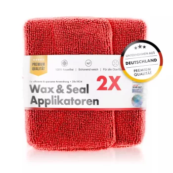   Chemicalworkz Mikroszálas Wax és Sealant Applikátor – Piros – 2 db