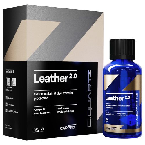 CarPro CQuartz Leather 2.0 Bőr Kerámia Bevonat Szett 30ml