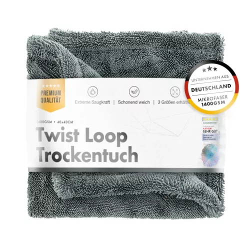 Chemical Workz Premium Autós Törölköző 1400GSM 40x40cm Szürke Shark Twisted Towel