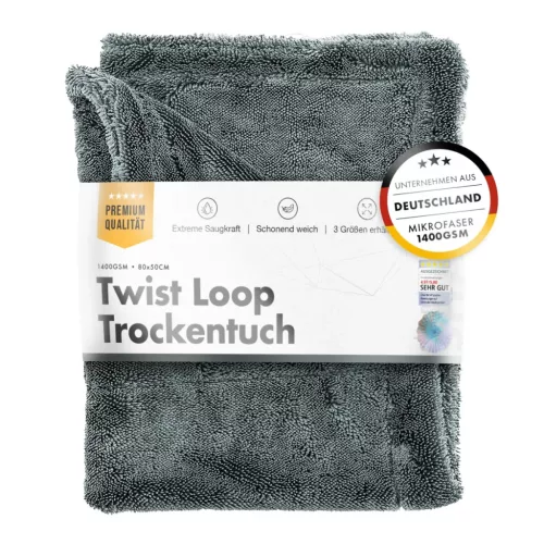 Chemical Workz Premium Autós Törölköző 1400GSM 50x80cm Szürke Shark Twisted Towel