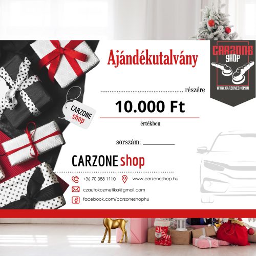 CarZoneShop Ajándékutalvány 10000 Ft Értékben