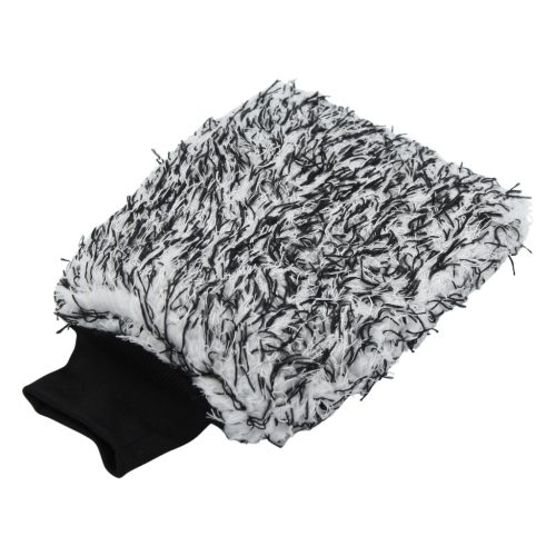 CarZoneShop Mikroszálas Mosókesztyű Fekete-Fehér 1000gsm