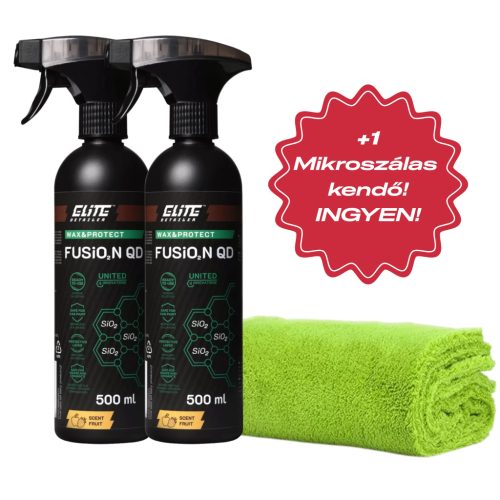 Elite Detailer FusionQD Kerámia Wax Csomag 2x500ml + Ajándék Mikroszálas kendő