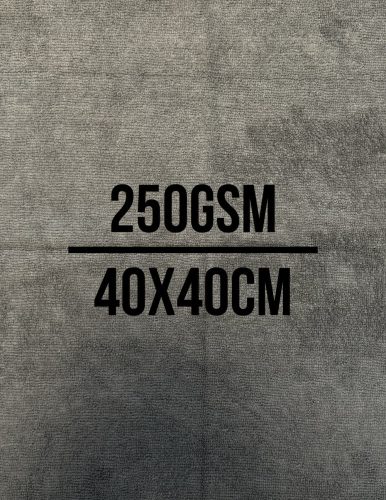 Royal Pads Mikroszálas Kendő 250GSM / 40x40CM Szürke Szegélymentes 5db