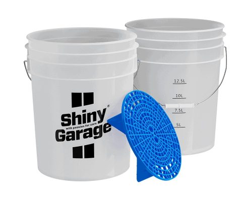 Shiny Garage Wash Bucket Blue Mosóvödör Ülepítő ráccsal