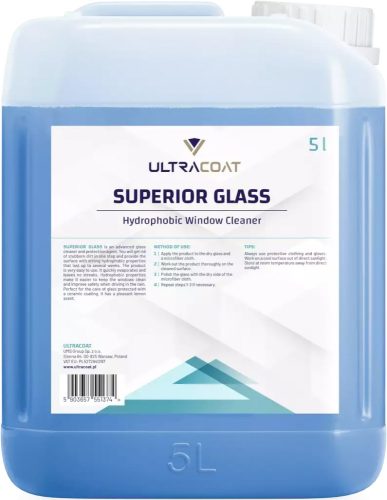 UltraCoat SuperiorGlass Hidrofób Ablaktisztító 5L